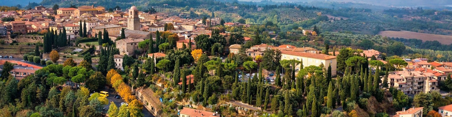 Chiusi, IT - welcoming guest rooms and townscape