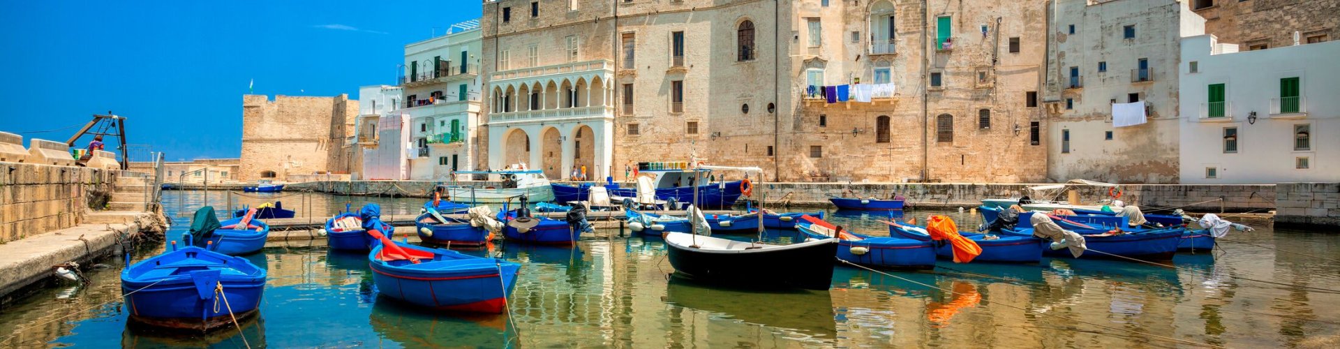 Sunset over Monopoli coastline